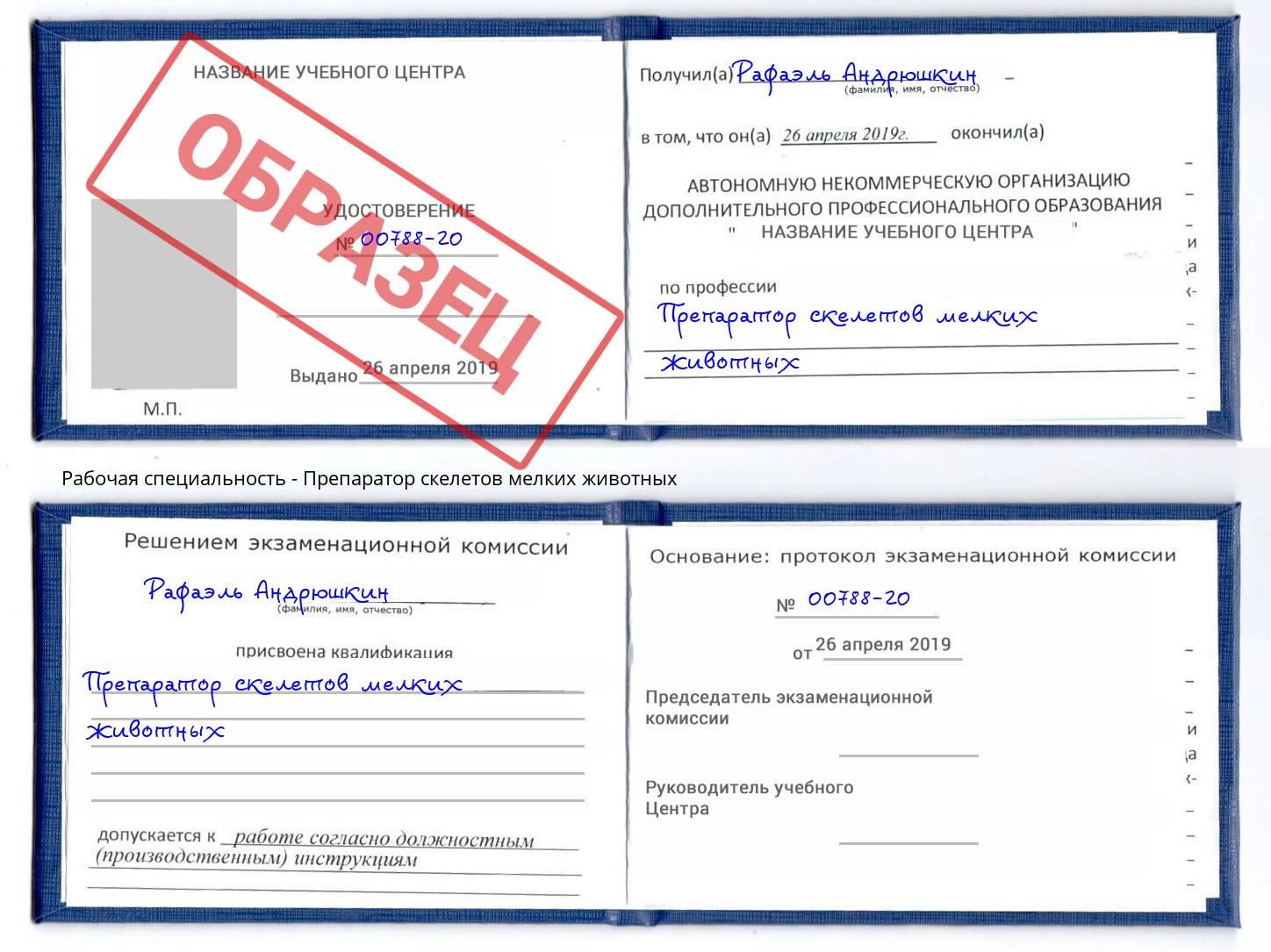Препаратор скелетов мелких животных Ахтубинск