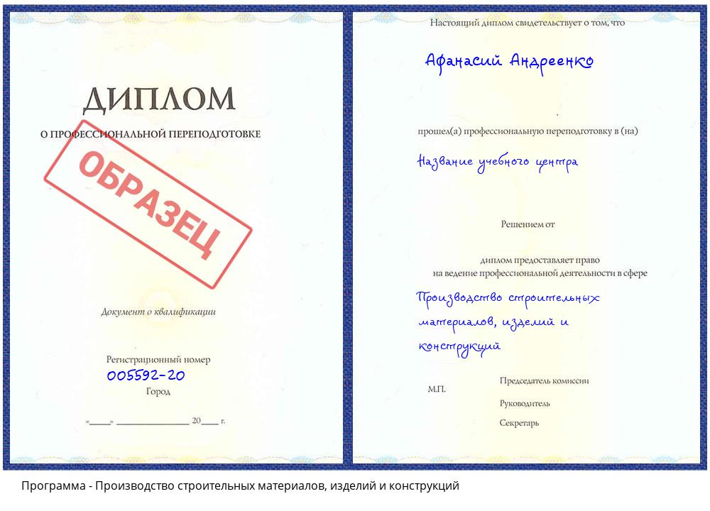 Производство строительных материалов, изделий и конструкций Ахтубинск